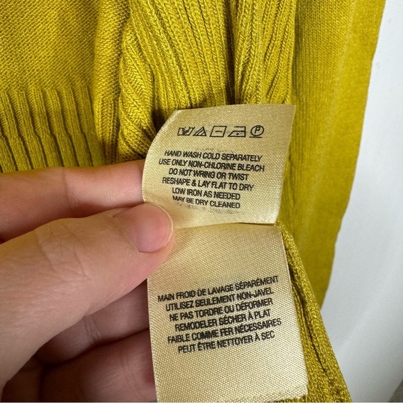 Anthropologie Open Front Citron Sweater Cardigan Size Xsmall - Picture 6 of 6